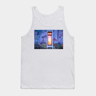 Window; colorful, house wall, painted, evening, dusk Tank Top